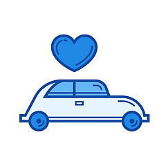 Image showing Just married line icon.