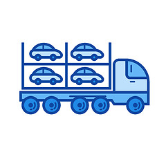 Image showing Car carrier line icon.