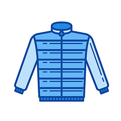 Image showing Down jacket line icon.