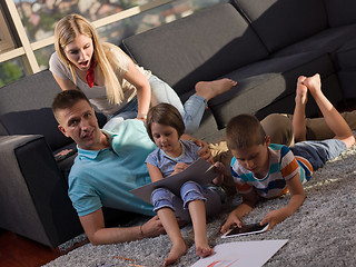 Image showing young happy couple spending time with kids