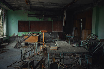 Image showing Abandoned Classroom in evacuated school