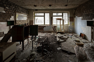 Image showing Abandoned room in destroyed hospital