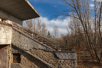 Image showing Part of the Abandoned stadium in Pripyat, Chernobyl Exclusion Zone 2019