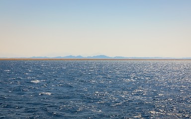 Image showing Land over the horizon with mountains