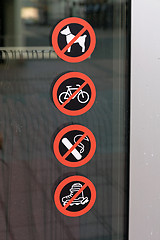 Image showing Restrictions Signs Window