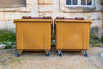 Image showing Big Brown Dumpsters
