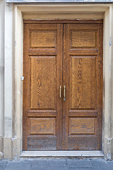 Image showing Double Wooden Door