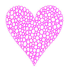 Image showing Love symbol with abstract circles pattern