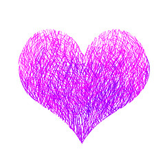 Image showing Abstract bright pink and lilac heart 