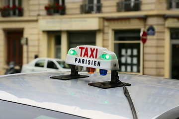 Image showing Sign of taxi in Paris