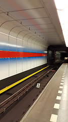 Image showing Interior of underground metro station
