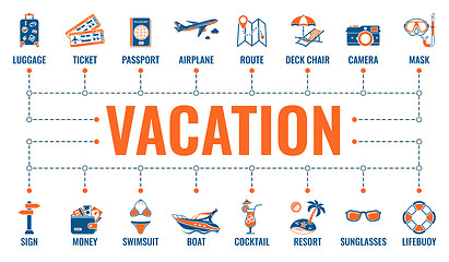 Image showing Vacation Time and Tourism Banner