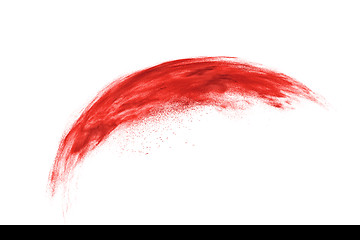 Image showing Red paint powder splash on a white background.