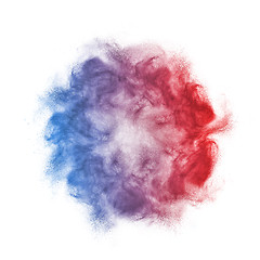 Image showing Abstract cloud from colorful powder.