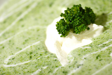 Image showing cream of broccoli soup