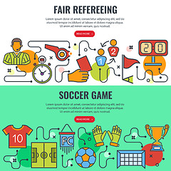 Image showing Fair Refereeing and Soccer Game Banners