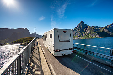 Image showing VR Caravan car travels on the highway.