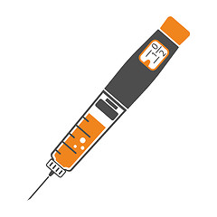 Image showing Diabetes Insulin Pen Syringe Icon