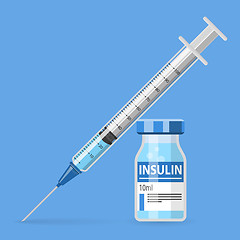 Image showing Plastic Medical Syringe and Vial Icon