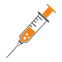 Image showing Icon Plastic Medical Syringe