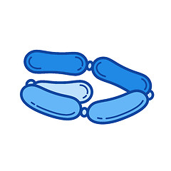 Image showing Sausages line icon.