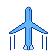 Image showing Air logistic line icon.