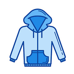 Image showing Hoodie line icon.