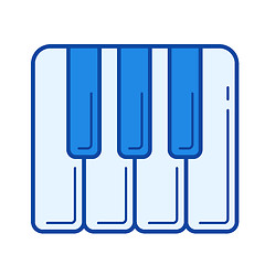 Image showing Piano keys line icon.