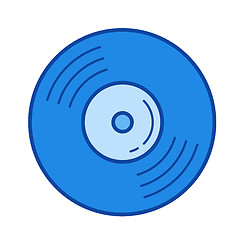 Image showing Vinyl disk line icon.