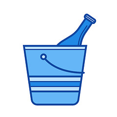 Image showing Ice bucket line icon.