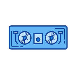 Image showing Dj controller line icon.