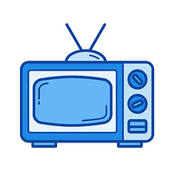 Image showing Retro TV line icon.