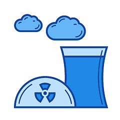 Image showing Nuclear pollution line icon.