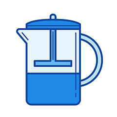 Image showing French press line icon.