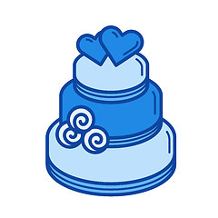 Image showing Wedding cake line icon.