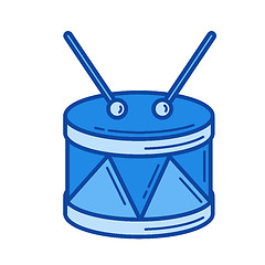 Image showing Snare drum line icon.