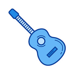 Image showing Acoustic guitar line icon.