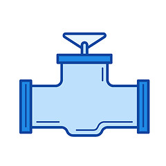 Image showing Industrial valve line icon.