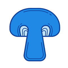 Image showing Button mushroom line icon.