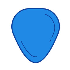 Image showing Guitar pick line icon.