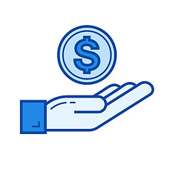 Image showing Money insurance line icon.