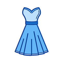 Image showing Dress line icon.