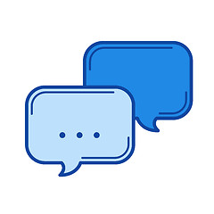 Image showing Chat bubbles line icon.