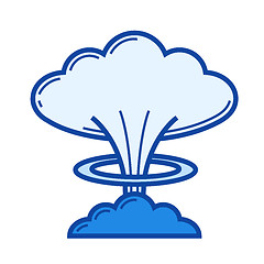 Image showing Nuclear explosion line icon.