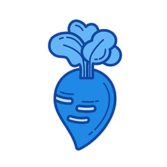 Image showing Turnip line icon.