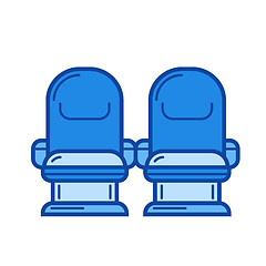 Image showing Theater seats line icon.