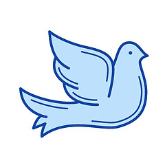 Image showing Dove line icon.