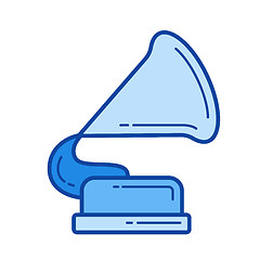 Image showing Gramophone line icon.