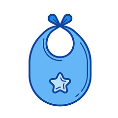 Image showing Baby bib line icon.