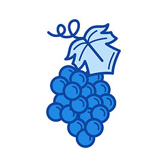 Image showing Bunch of grapes line icon.